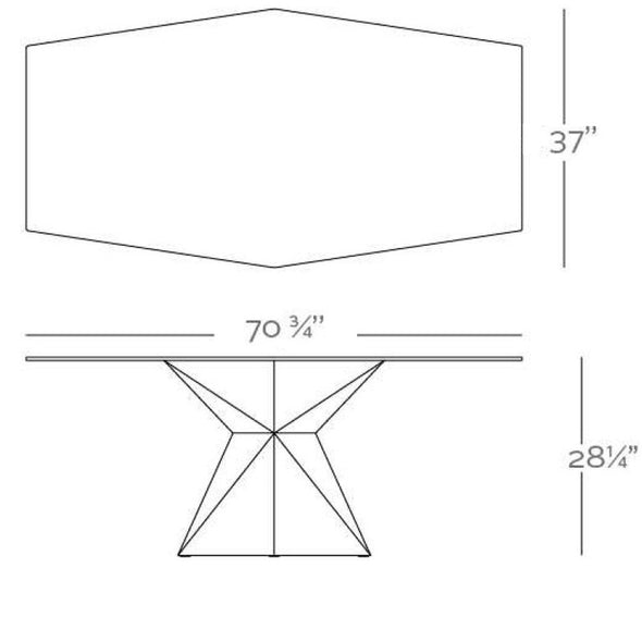 Vertex Rectangle Table - Full White