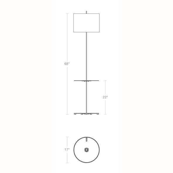 Note Floor Lamp with Table