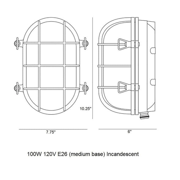 Oval Bulkhead Light