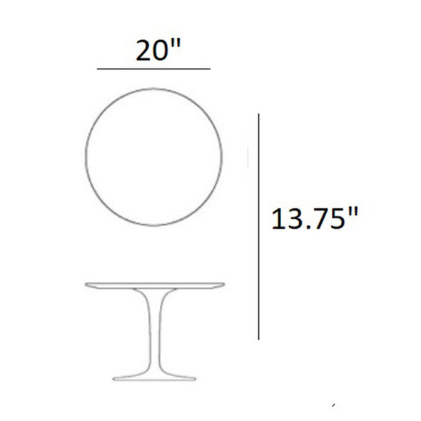 Saarinen 20 Inch Outdoor Side Table