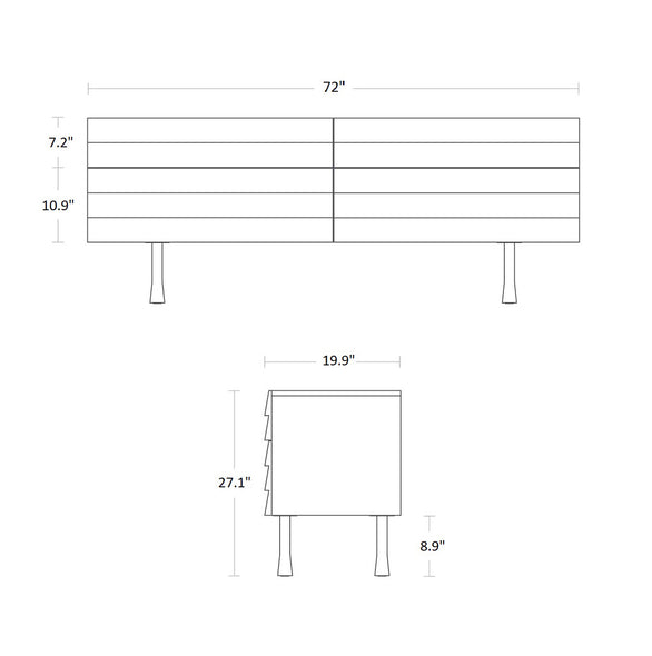 Lap 4 Drawers Dresser