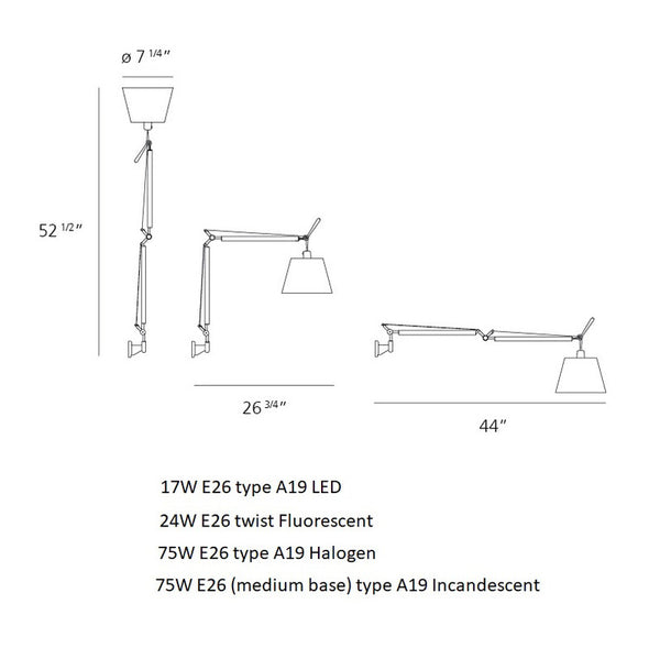 Tolomeo Wall with Shade