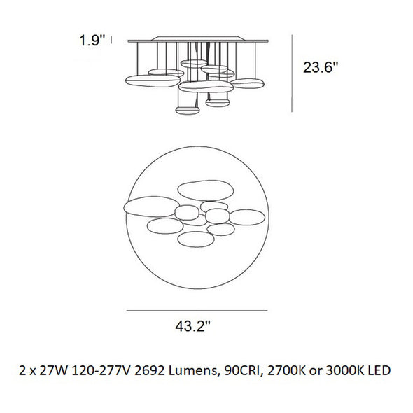 Mercury Semi Flush Mount