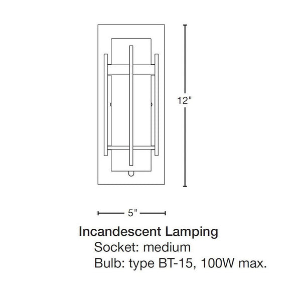 Banded Small Outdoor Sconce