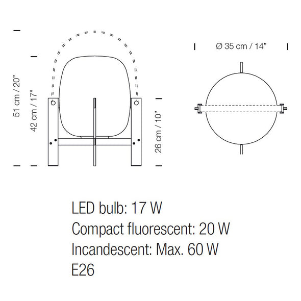 Cesta Metalica Table Lamp