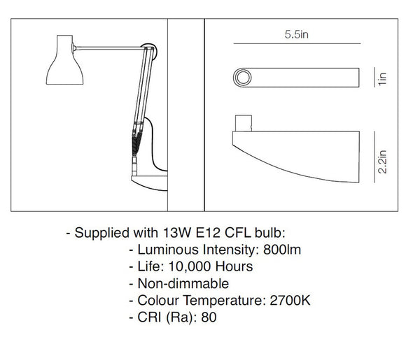 Type 75 Mini Wall Mounted Light