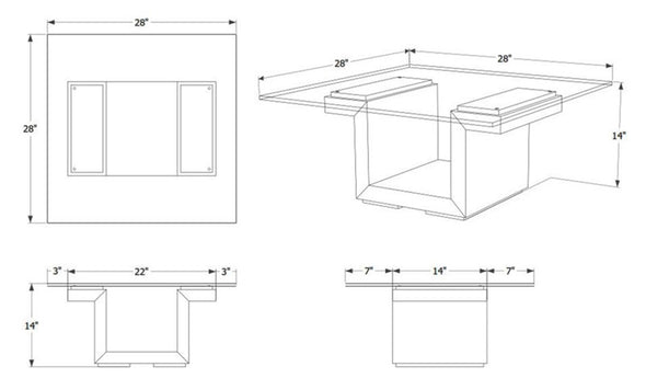 SQG28 Square Side Table