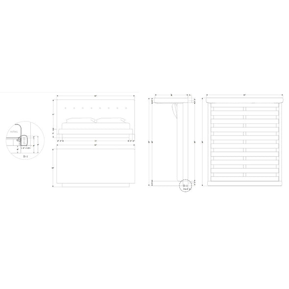 101082 Upholstered Platform Bed