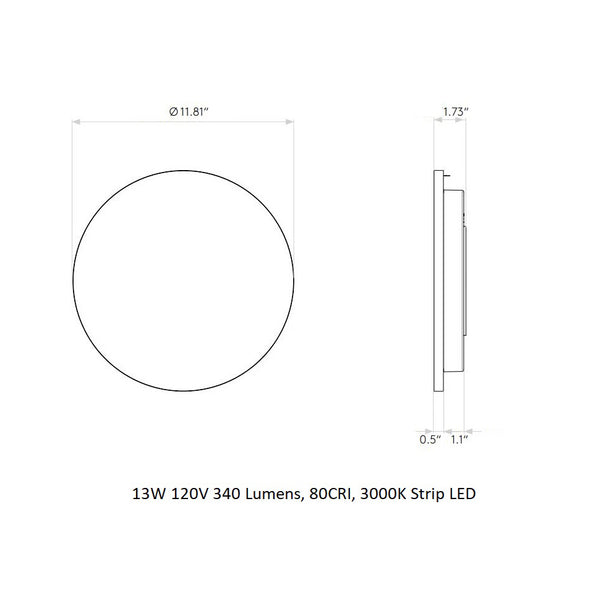 Eclipse Round Outdoor LED Wall Sconce