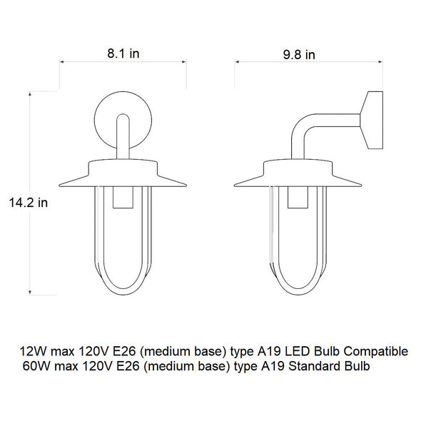 Montparnasse Outdoor Wall Sconce