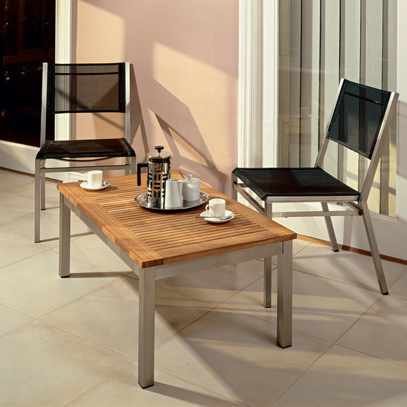 Equinox Rectangular Coffee Table - Teak Top