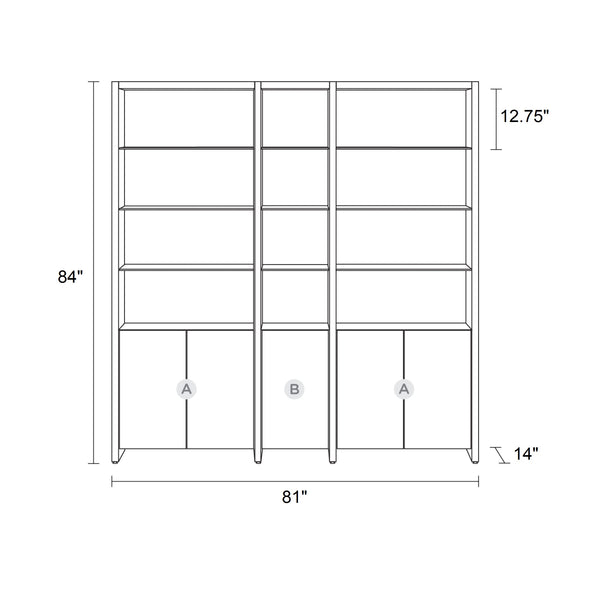Linea Offset 3 Part Shelf System