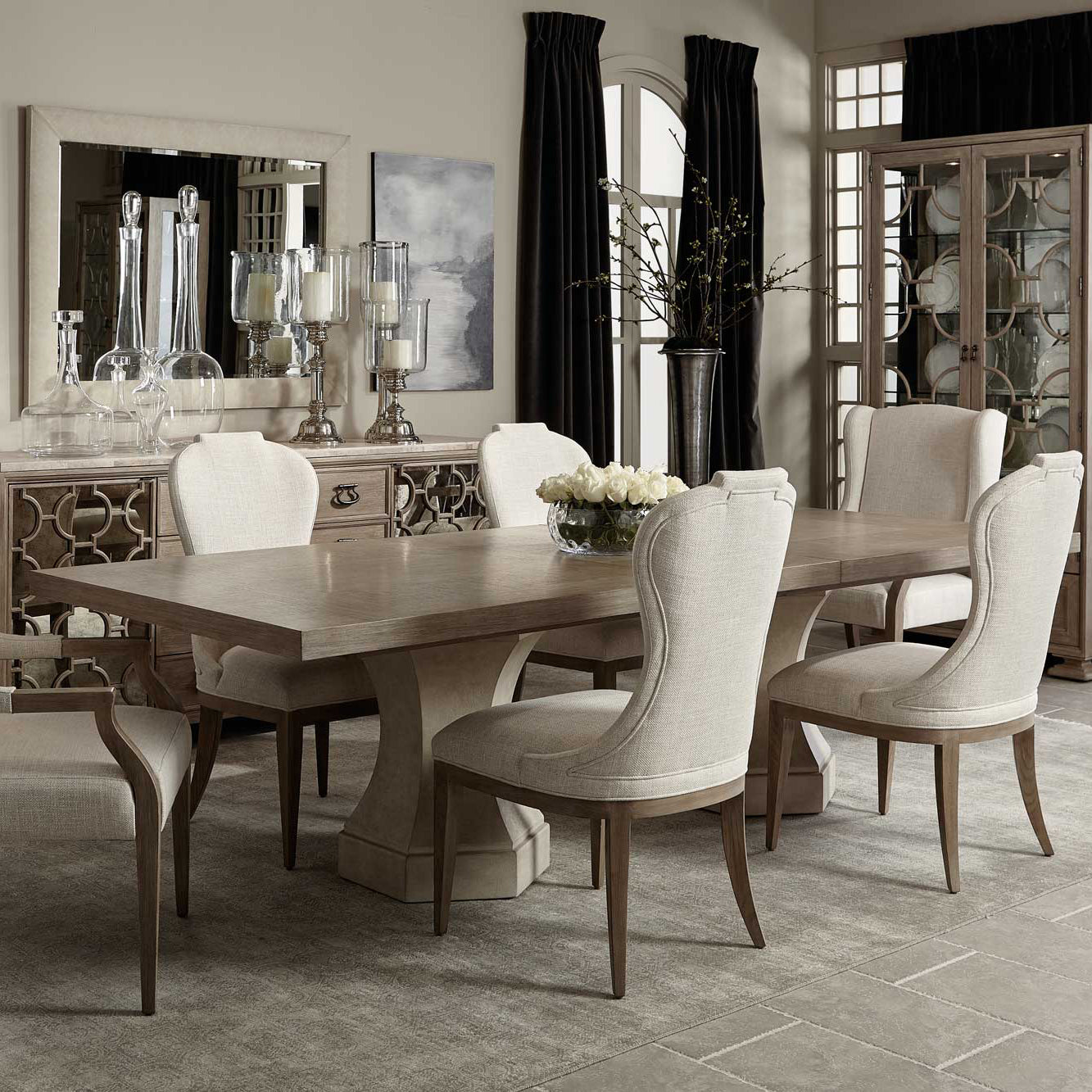 Bernhardt Santa Barbara Extendable Rectangular Dining Table 2Modern