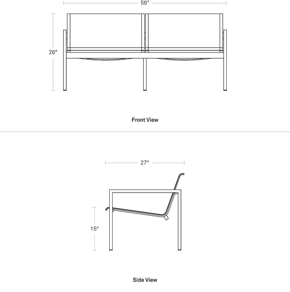 Skiff Outdoor 2 Seater Sofa