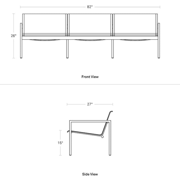 Skiff Outdoor 3 Seat Sofa