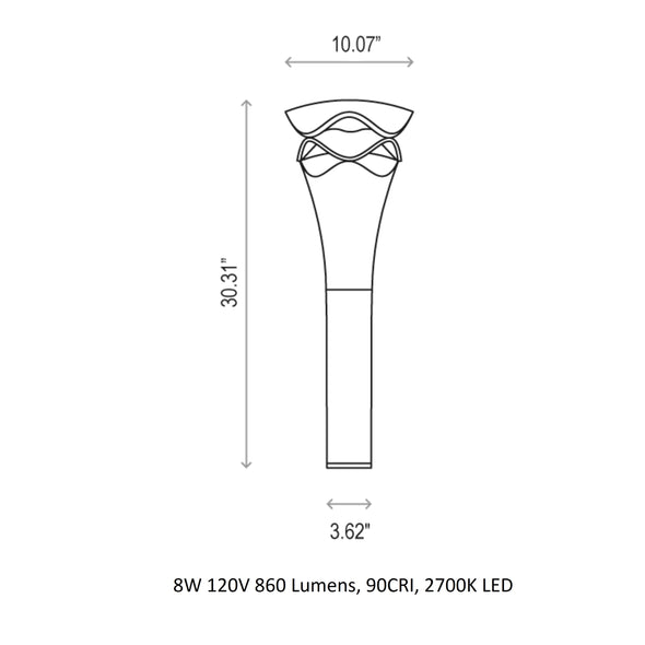 Cornet Outdoor Bollard Light