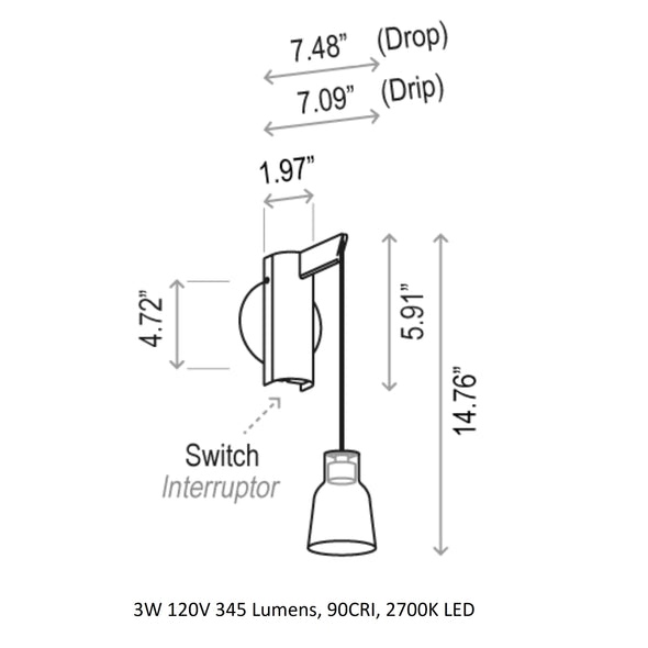 Drip A/01 Wall Sconce