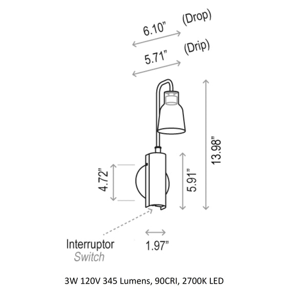 Drip A/02 Wall Sconce