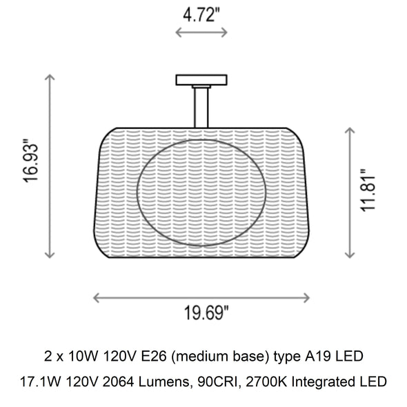 Fora Outdoor Semi Flush Mount