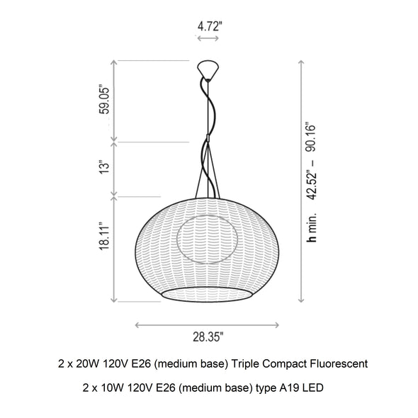 Garota Outdoor Pendant Light