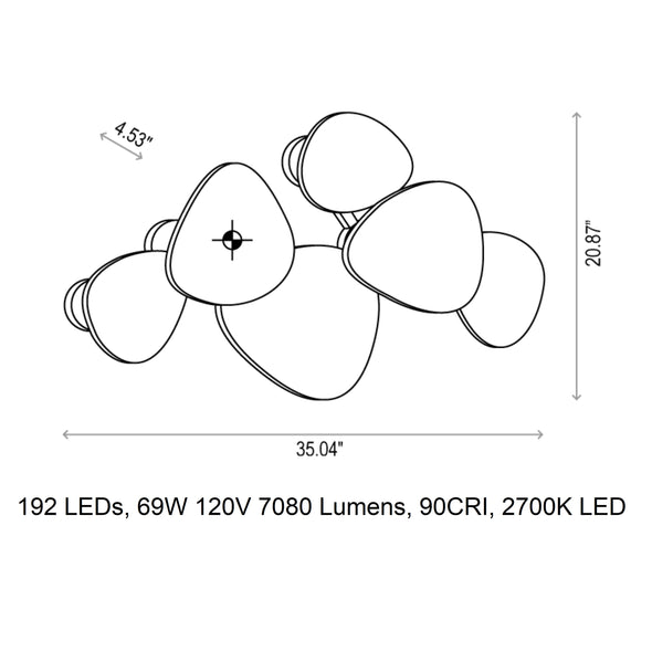 Tria Set of 6 Wall Light