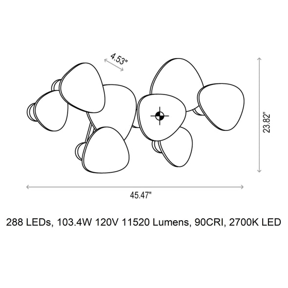 Tria Set of 8 Wall Light