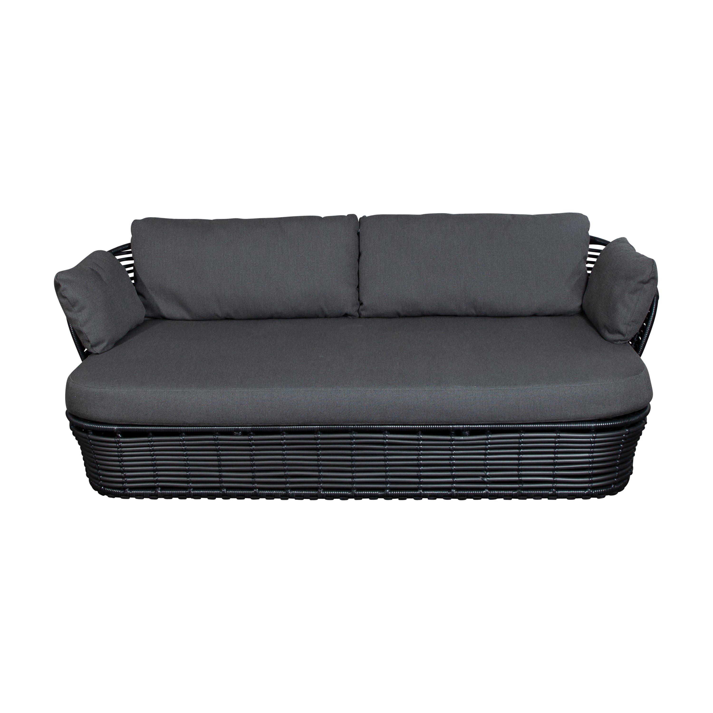 Two seater cane clearance sofa