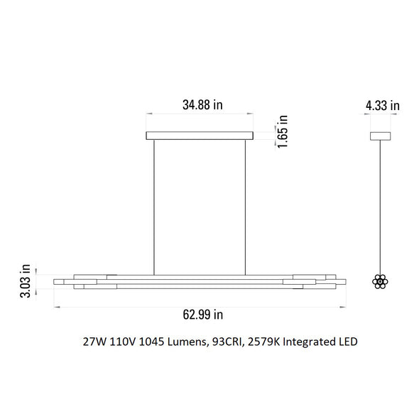 Org Horizontal Pendant Light