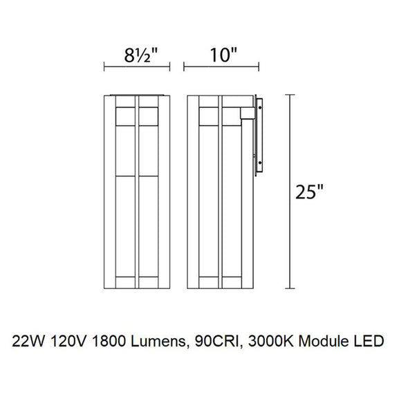 Chamber LED Outdoor Wall Light