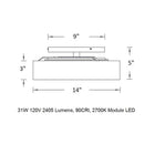 Manhattan LED Convertible Semi Flush Mount