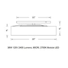 Manhattan LED Convertible Semi Flush Mount