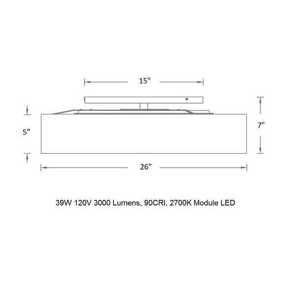 Manhattan LED Convertible Semi Flush Mount