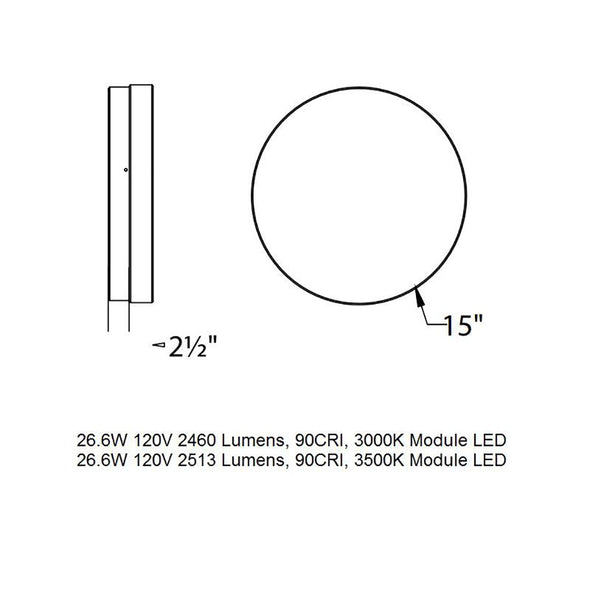 Dot LED Round Flush Mount