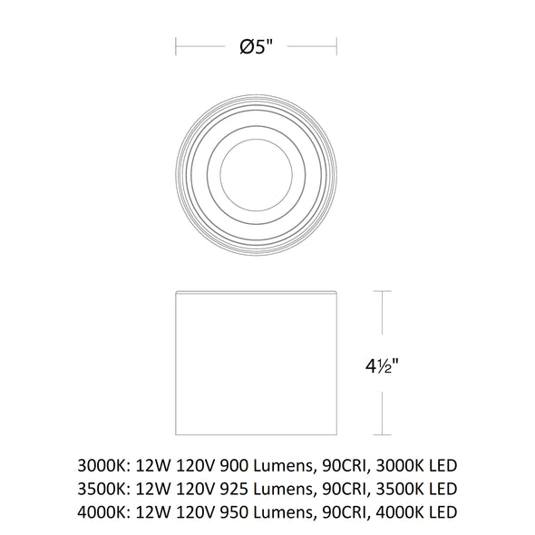 Downtown LED Outdoor Flush Mount