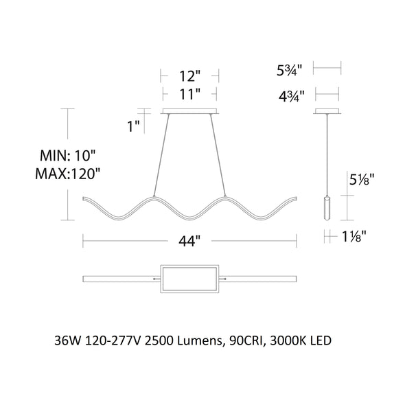 Morae LED Linear Pendant Light