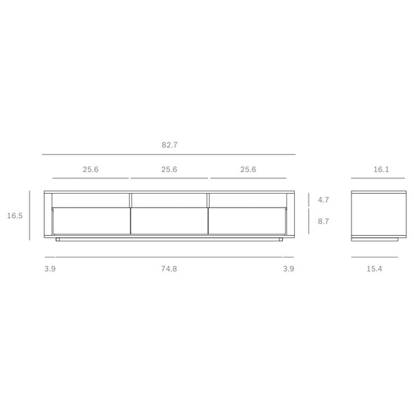 Shadow 3-Drawer Media Console