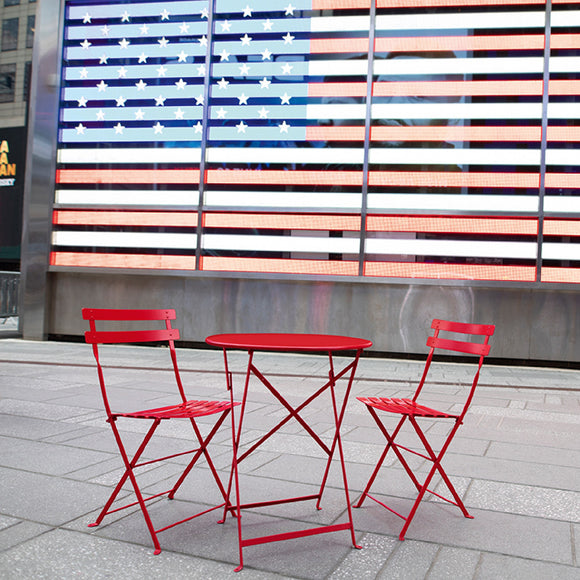 Bistro Chair & Round Folding Table Set