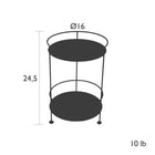 Guinguette Double Top Perforated Side Table