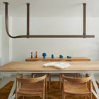 Belt Leather Wrapped Linear Pendant Light