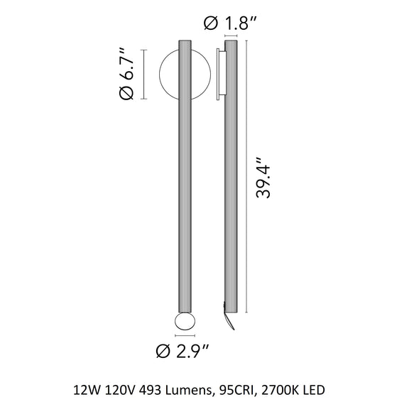 Flauta Wall Sconce