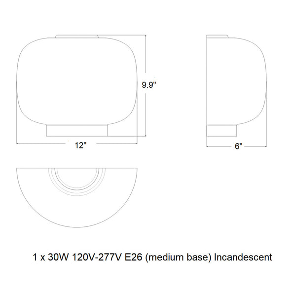 Chouchin Semi Wall Sconce