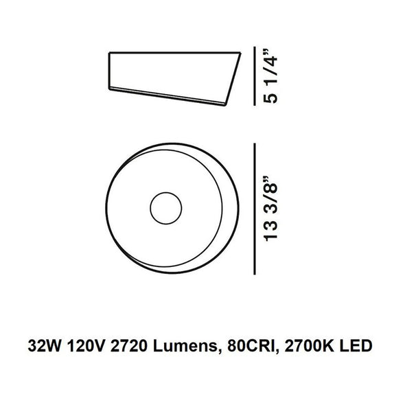 Lumiere XX LED Wall or Ceiling Light