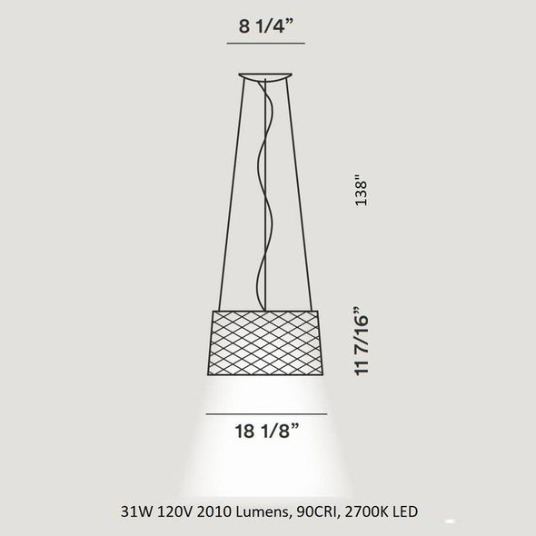 Twiggy Grid LED Outdoor Pendant Light