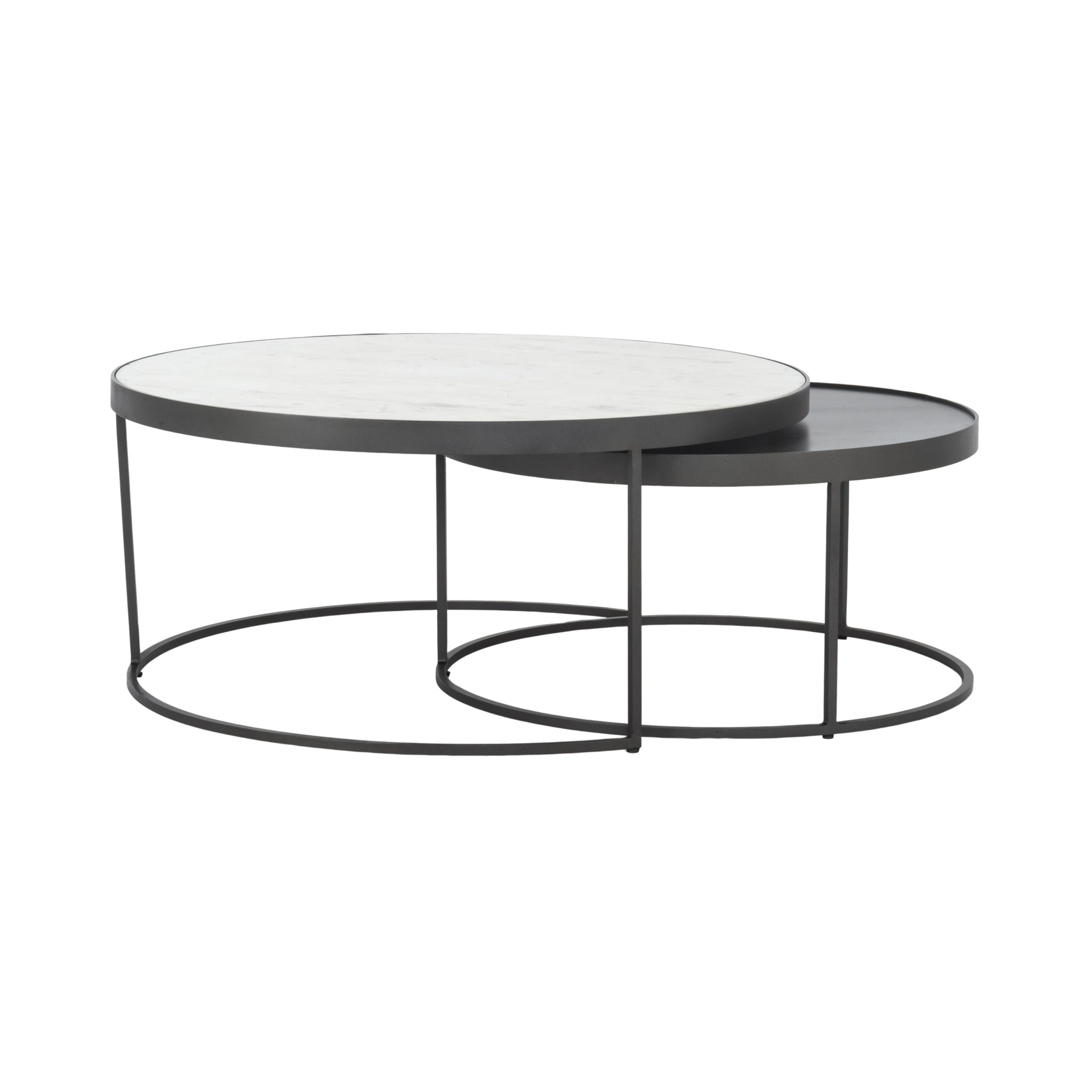 Four Hands Evelyn Round Nesting Coffee Table 2Modern
