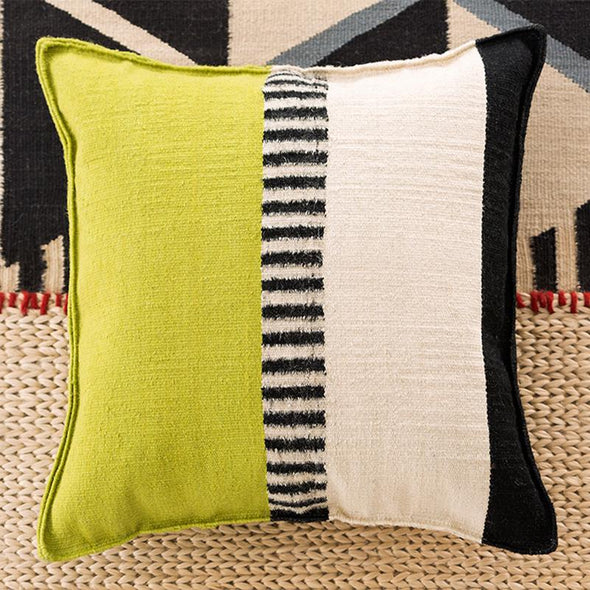 Rustic Chic Geo Pillow - Pistachio 1