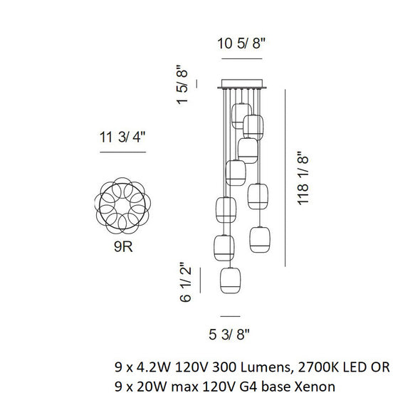 Gong Mini Round Suspension Light