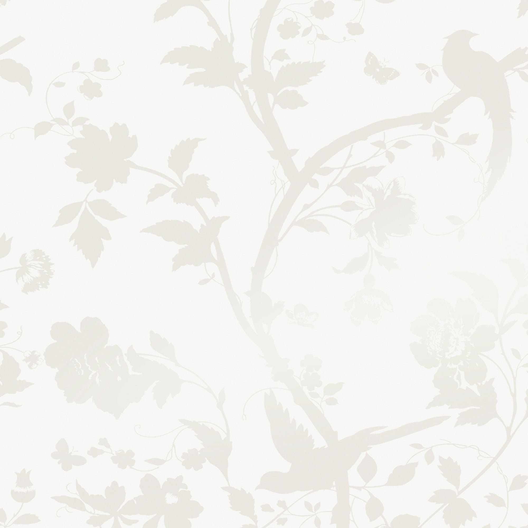 Oriental Garden Pearlescent White Wallpaper main image 0