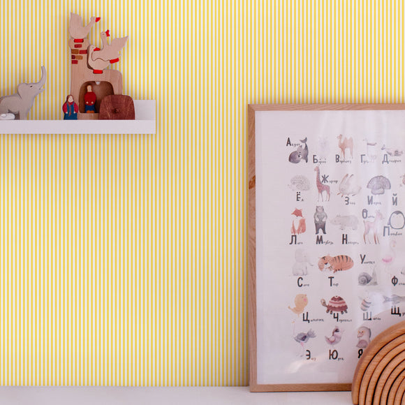 Country Critters Ticking Stripe Wallpaper