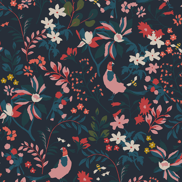Fields Edge Floral Wallpaper Sample Swatch