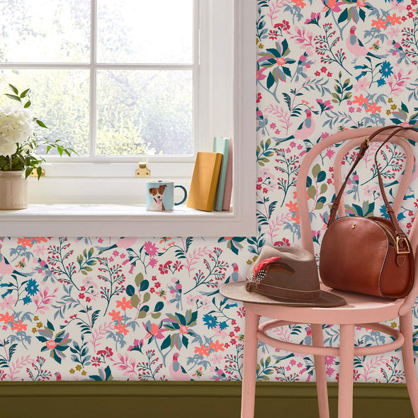 Fields Edge Floral Wallpaper